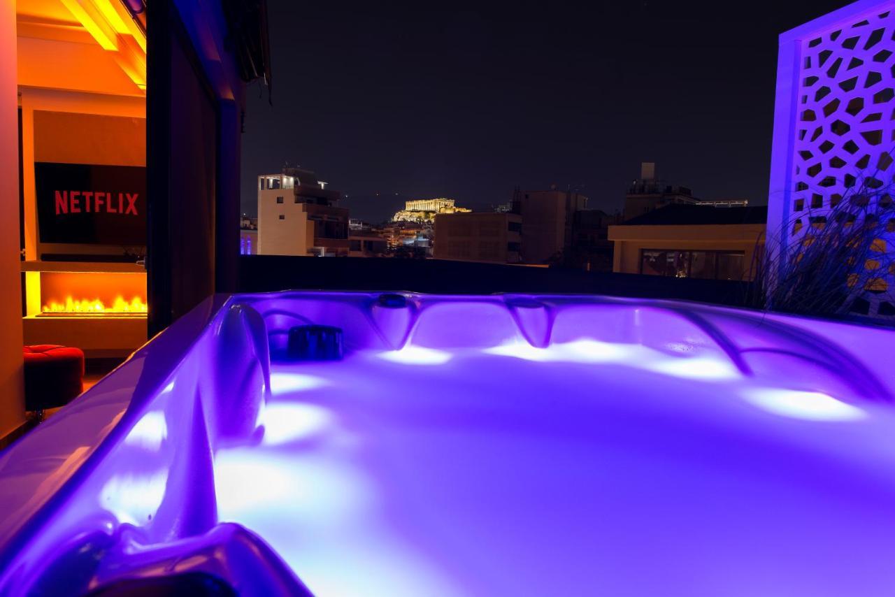 Luxury Penthouse With Acropolis View And Jacuzzi Appartement Athene Buitenkant foto